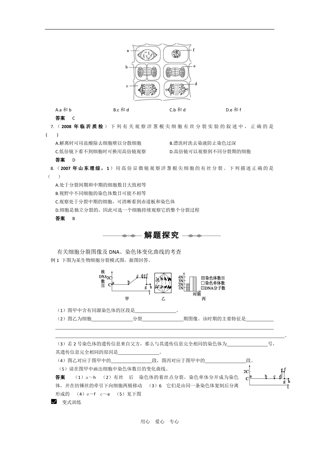 高考生物一轮复习资料1.6：细胞的生命历程.doc_第2页