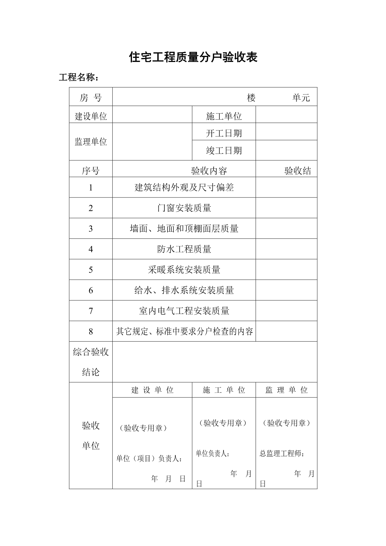 （工程验收套表）分户验收表格规范_第2页