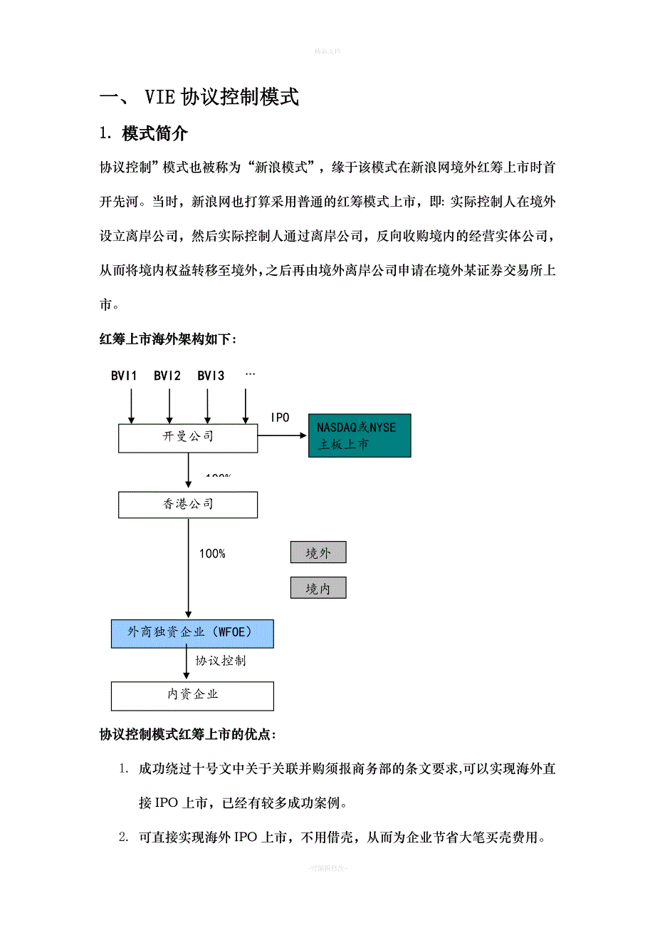 VIE(协议控制)经典案例剖析（律师修正版）_第1页