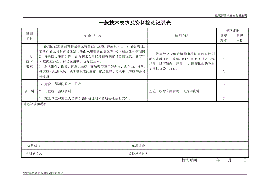 （工程建筑套表）建筑消防设施检测记录(总)表(GA)(GA)_第2页