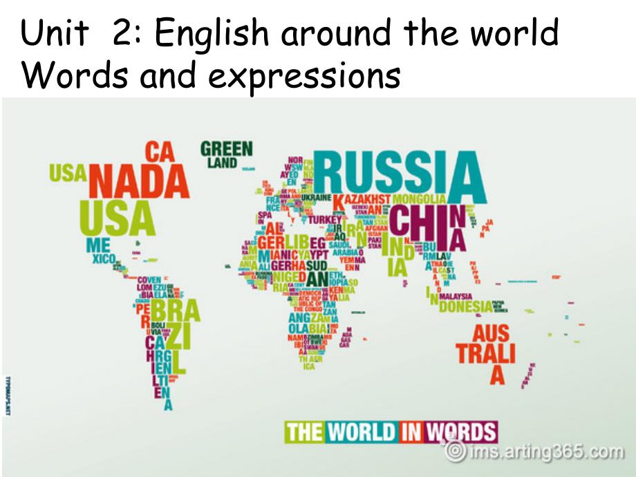 Unit2English_around_the_world_公开课词汇课件_第1页