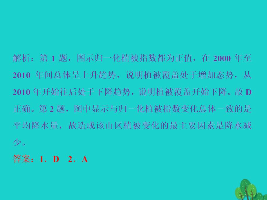 高考地理大一轮复习第二章地球上的大气第8讲全球气候变化和世界主要气候类型知能训练达标检测 1.ppt_第3页