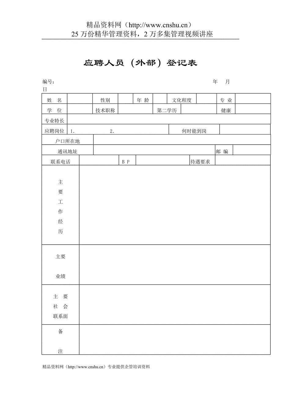 （人力资源套表）完整全套人事行政表格_第1页