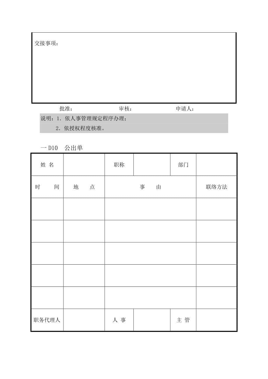 （人力资源套表）人事行政管理表格D纵表格_第5页