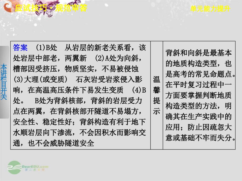 高考地理一轮复习 第三单元 从地球圈层看地理环境 单元能力提升 鲁教必修1.ppt_第4页