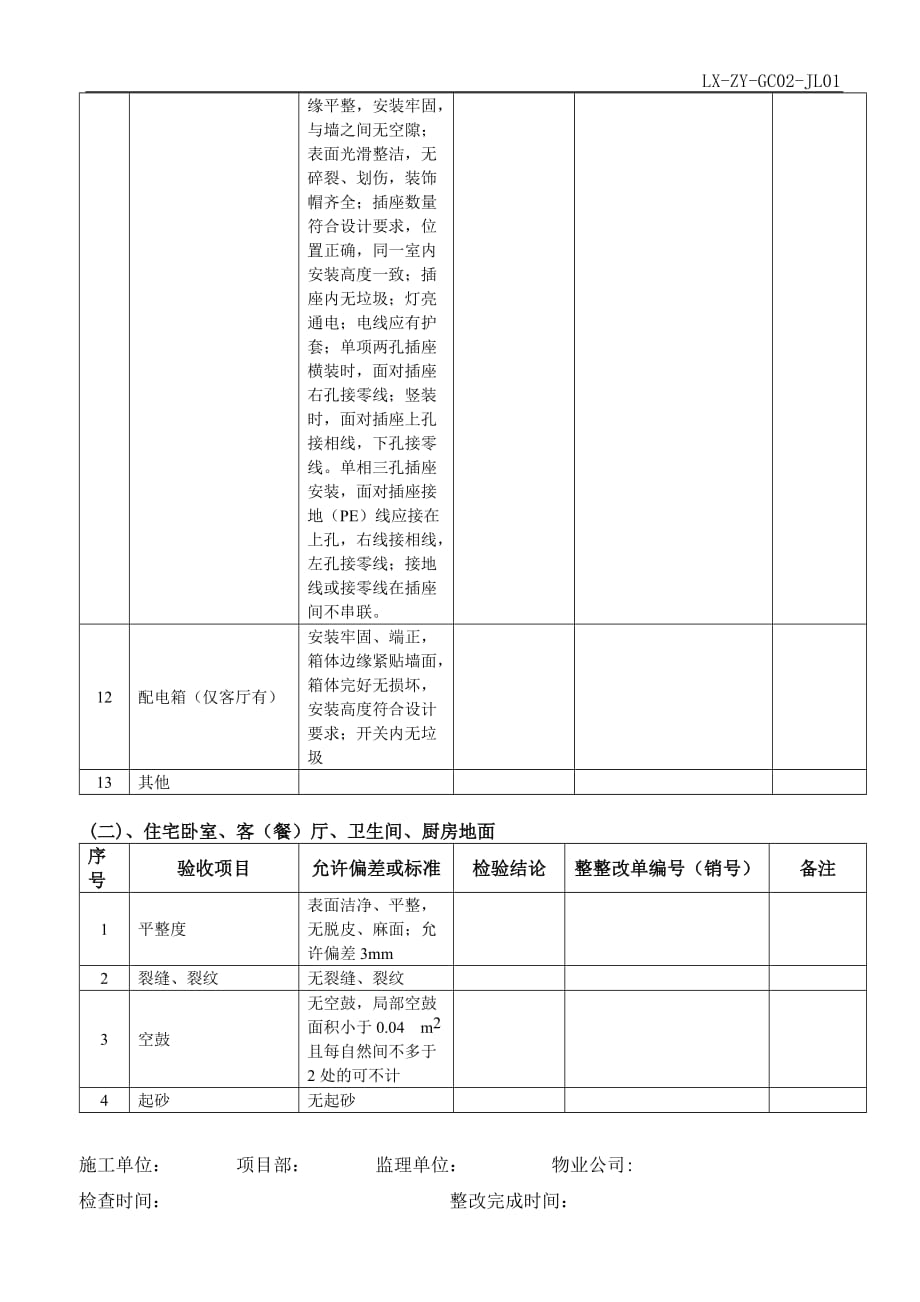 （工程验收套表）住房验收记录表_第2页