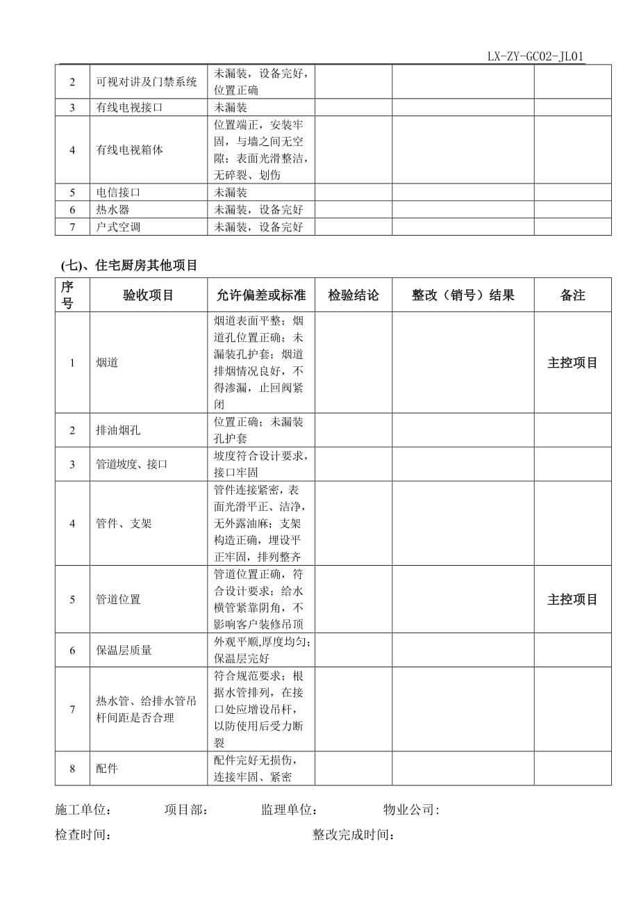 （工程验收套表）住房验收记录表_第5页