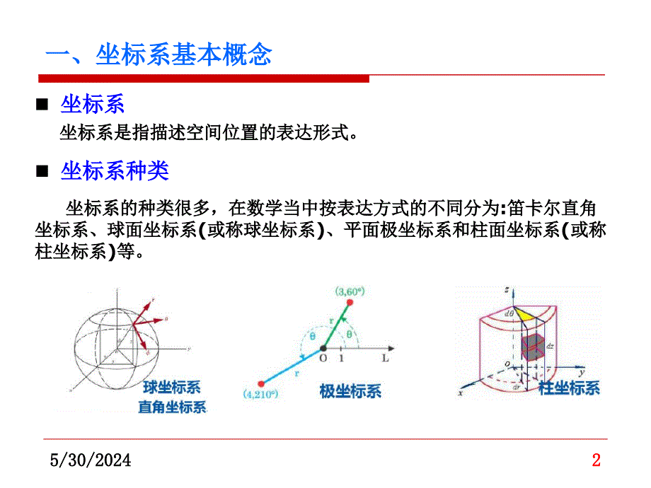 坐标系、坐标系统及坐标转换说课材料_第2页