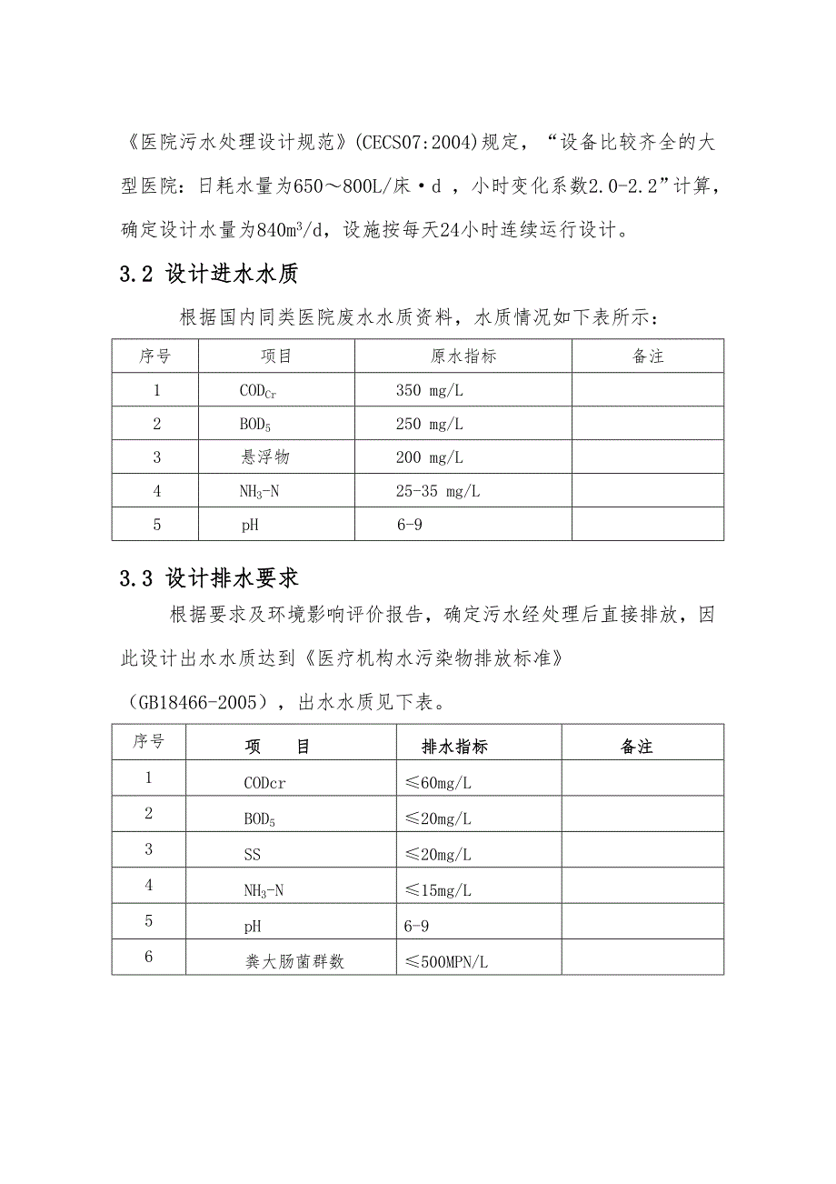 医院污水处理工程设计方案_第3页