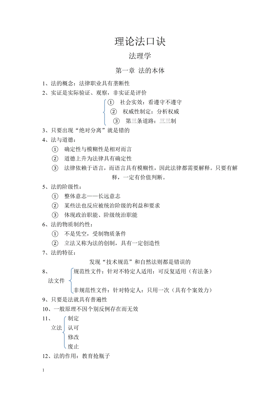 法考理论法119总结笔记知识课件_第1页