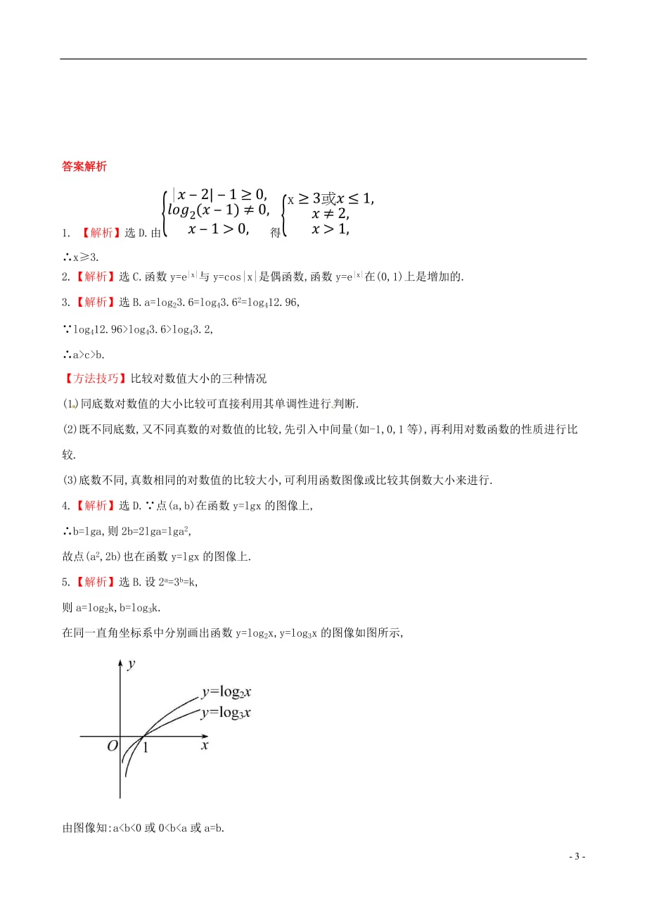 全程方略数学 2.5对数与对数函数课时提升作业 理 北师大.doc_第3页