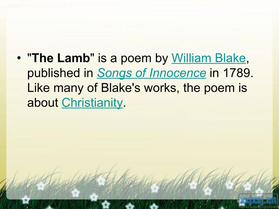 英国诗歌欣赏威廉布莱克《小羔羊》thelamb_第3页