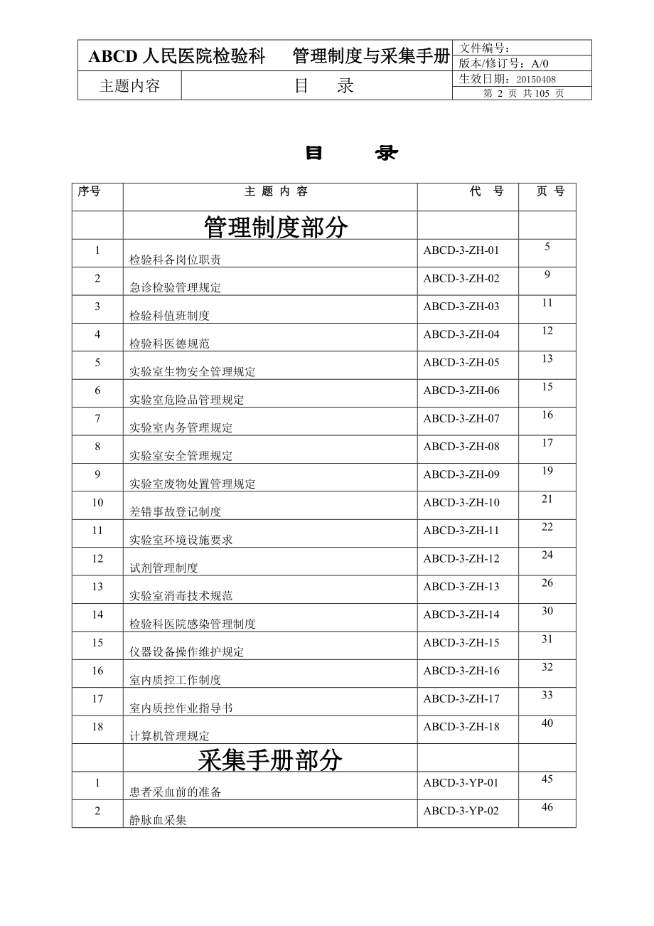 检验医学SOP文件7--管理制度与采样手册_第2页