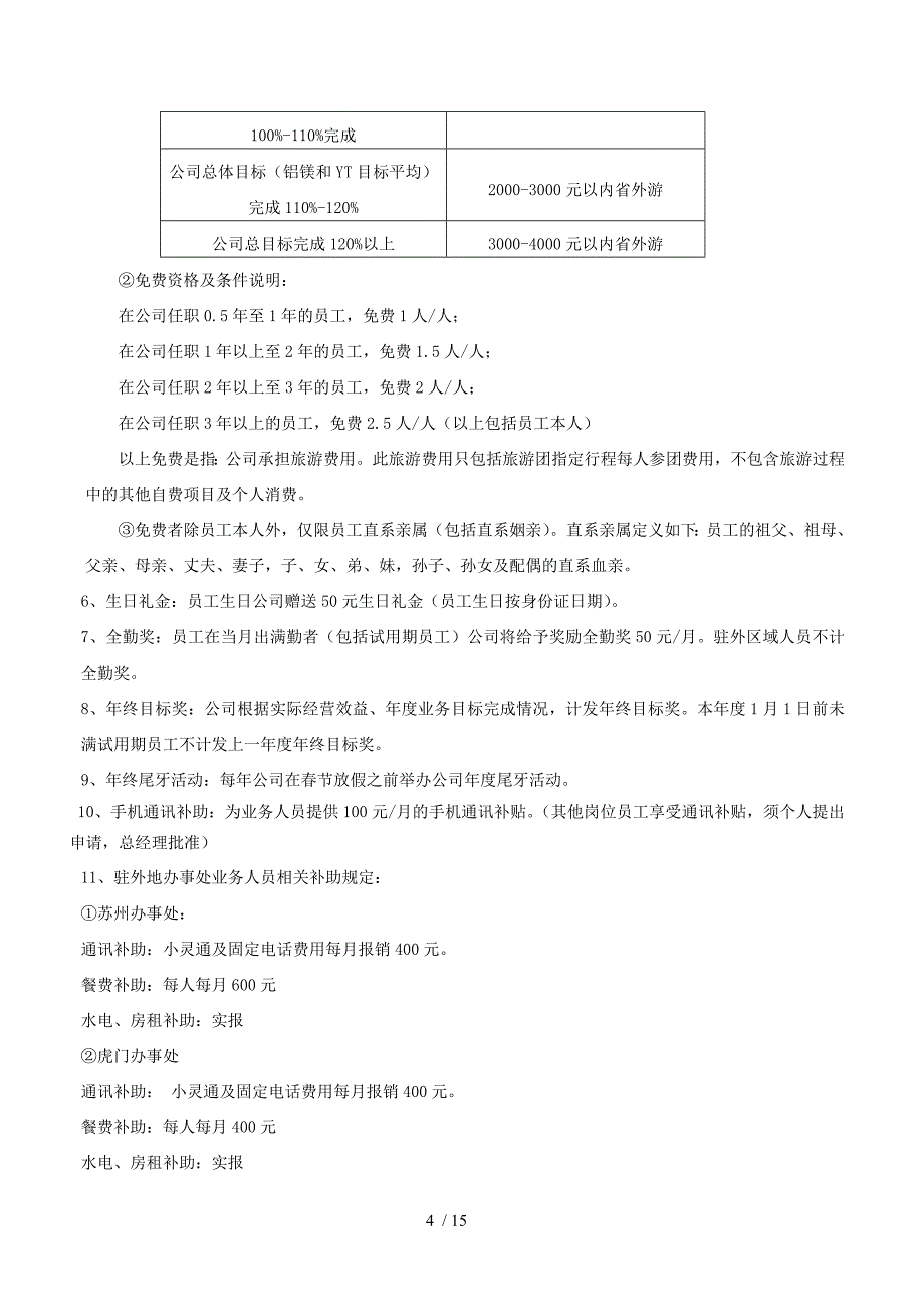 广东锑业有限公司薪酬福利制度_第4页