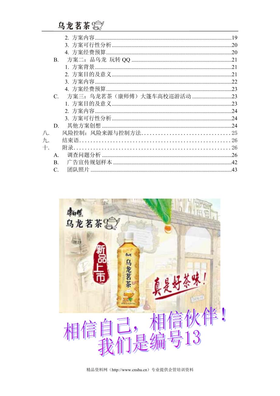 （营销策划）康师傅乌龙茗茶营销策划书_第3页