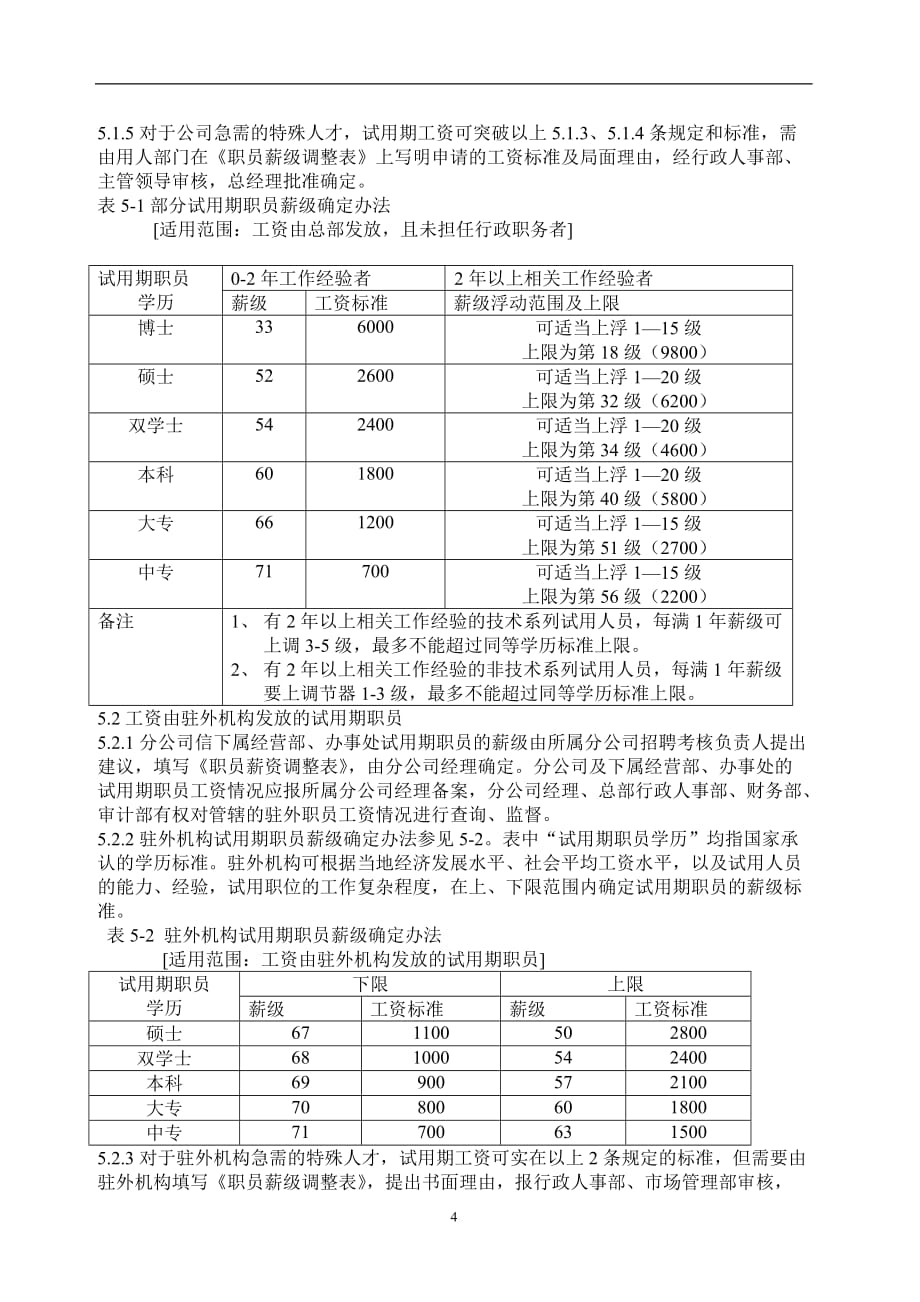 （薪酬管理）某大型公司工资制度_第4页