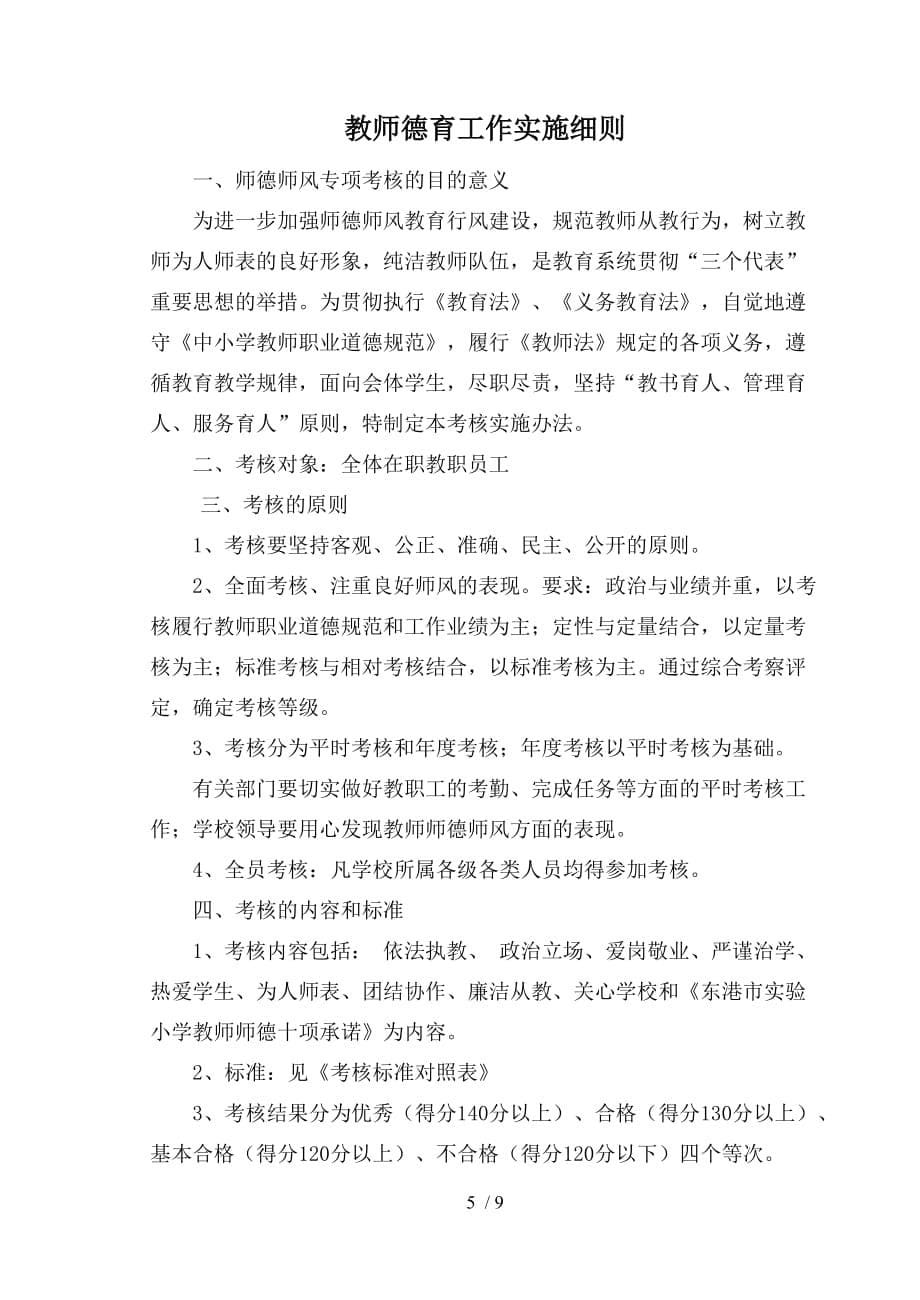 a教师德育工作奖惩制度_第5页