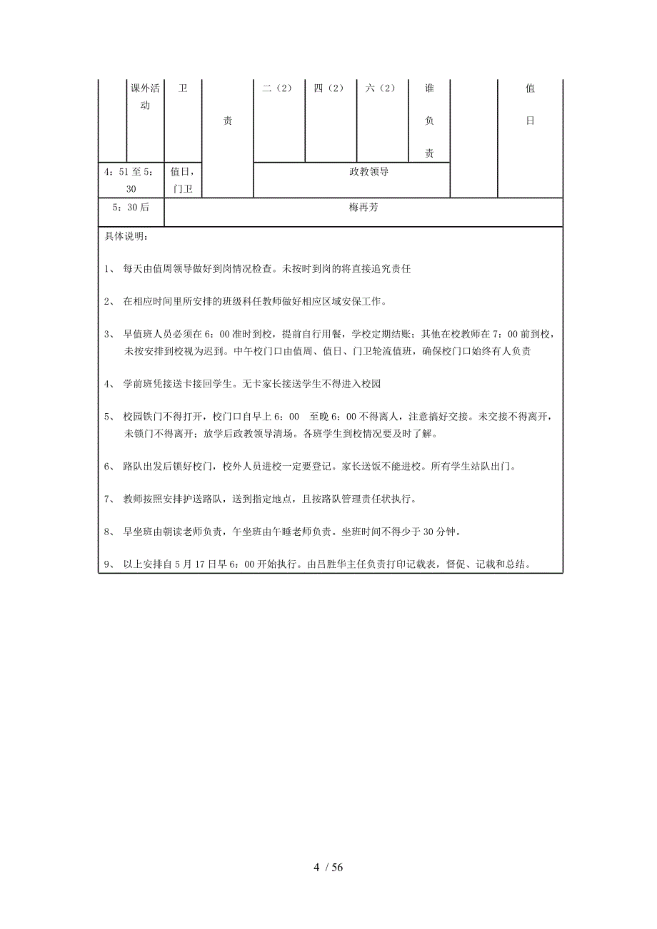 秋春镇小教师考勤制度_第4页