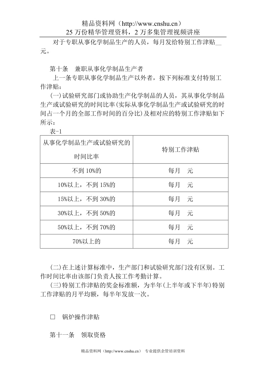 公司津贴及奖金制度（7页）_第3页