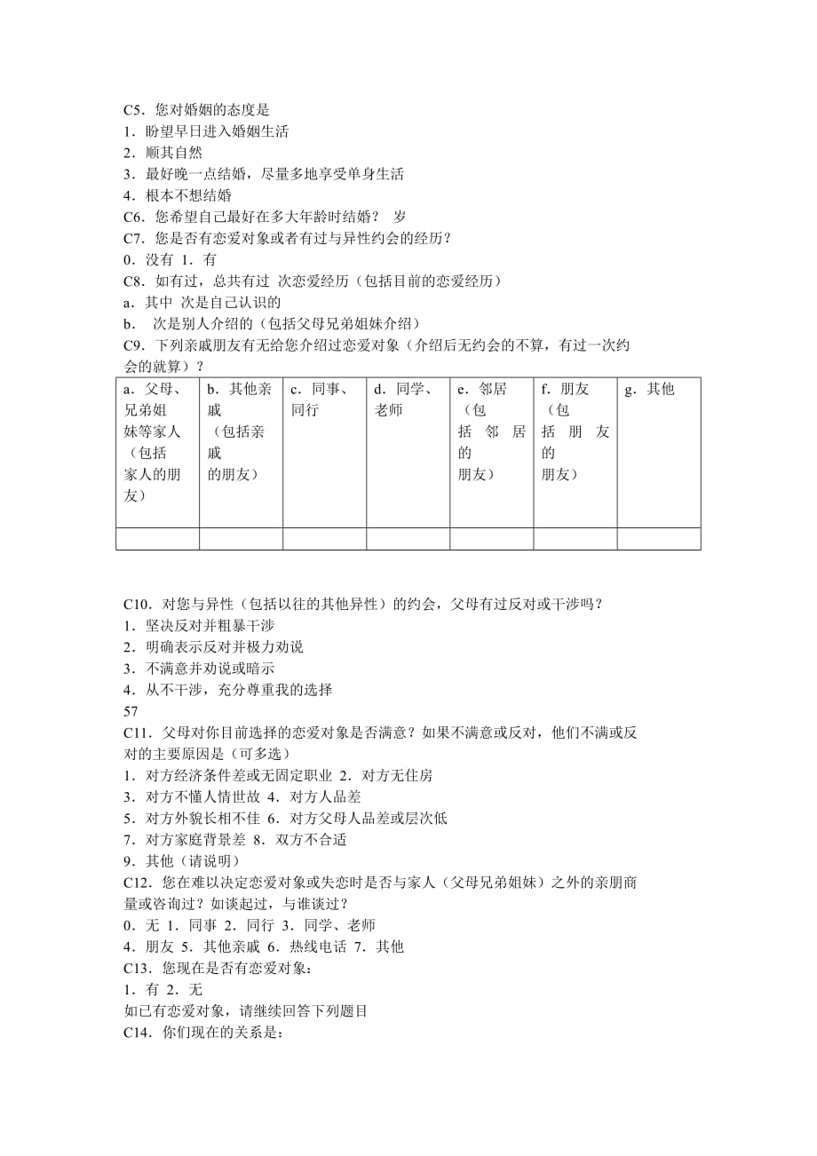 （调查问卷）附录调查问卷_第4页