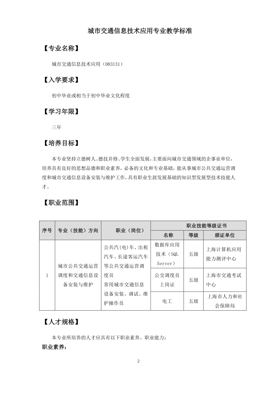 上海市中等职业学校物联网技术应用等10个专业教学标准_第4页