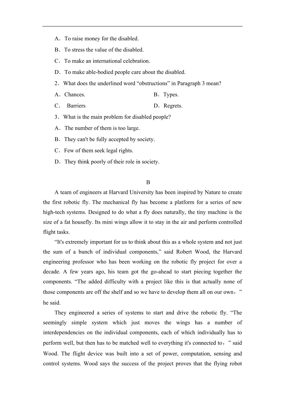 河北省承德一中2019-2020学年高二3月疫情期间直播课堂检测英语试题 Word版含答案_第2页