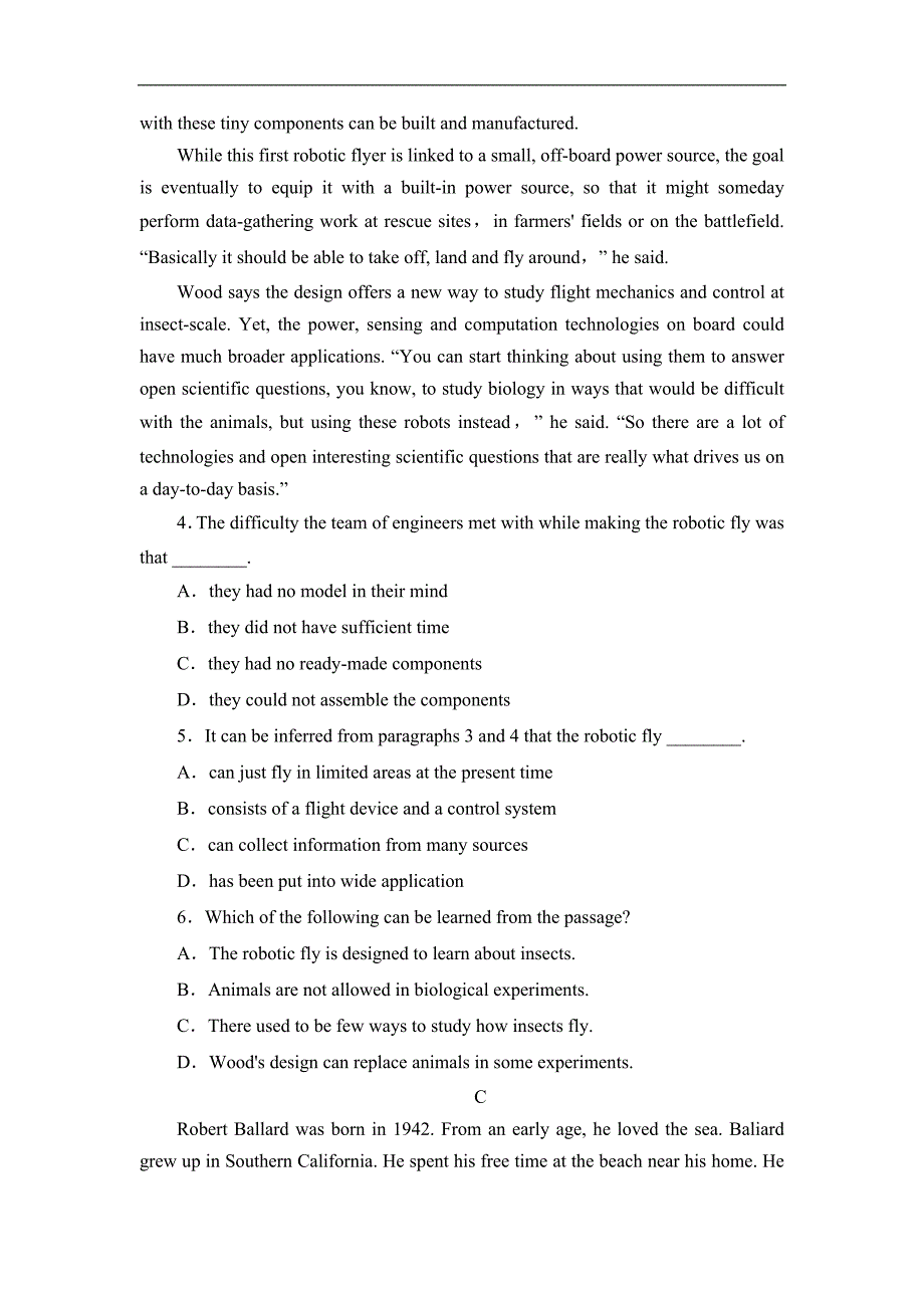 河北省承德一中2019-2020学年高二3月疫情期间直播课堂检测英语试题 Word版含答案_第3页