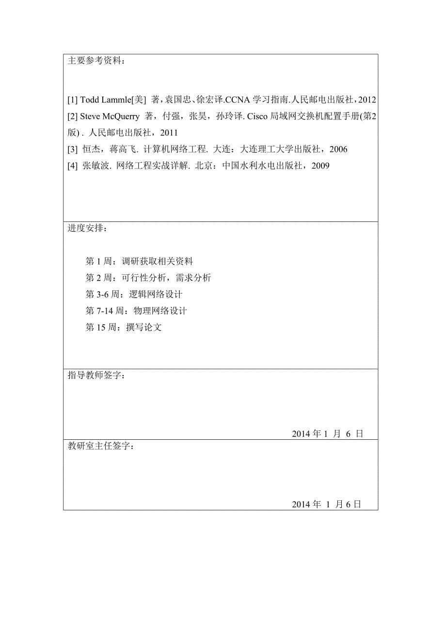 开题报告+任务书(原始) 吉源小区局域网设计与实现_第5页