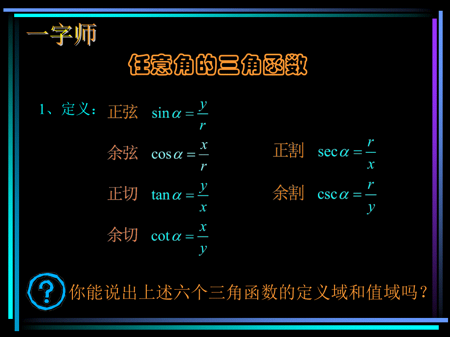 &amp#167;4.03 任意角的三角函数（1）.ppt_第3页