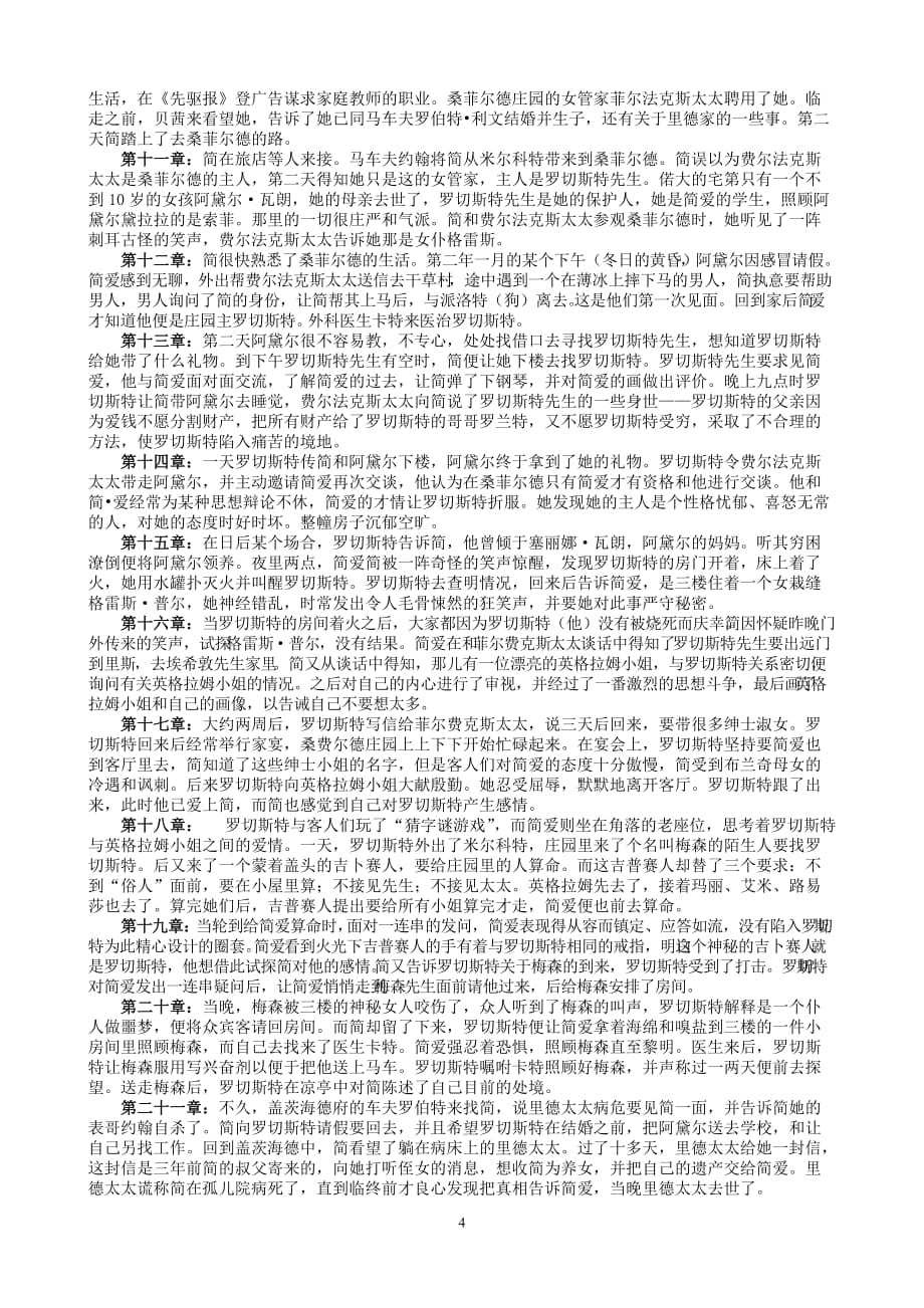 《简爱》A4复习卷_第4页