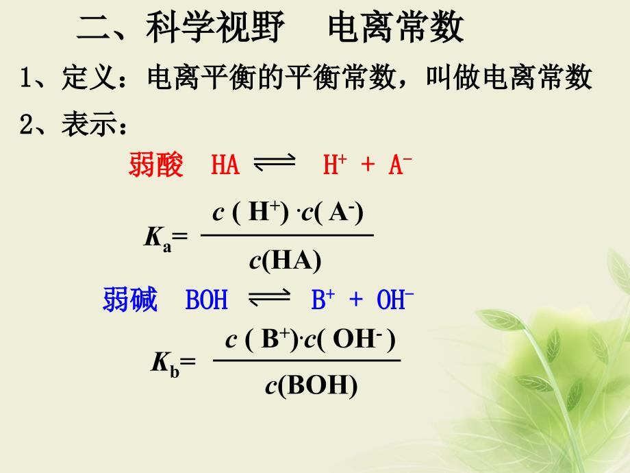 辽宁北票高考化学一轮总复习第三章第一节弱电解质的电离2.ppt_第2页