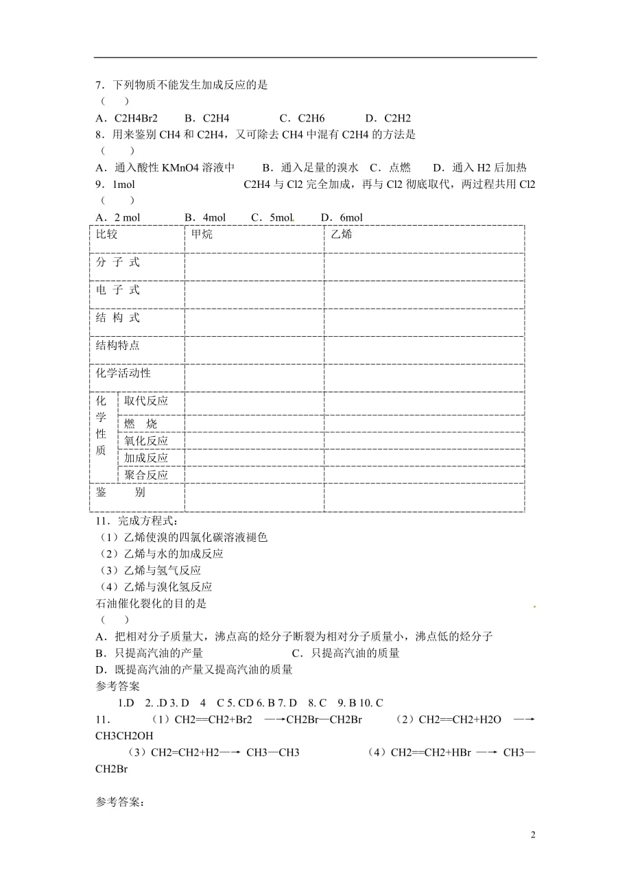 江苏连云港化学 3.12 石油的炼制导学案含必修2.doc_第2页