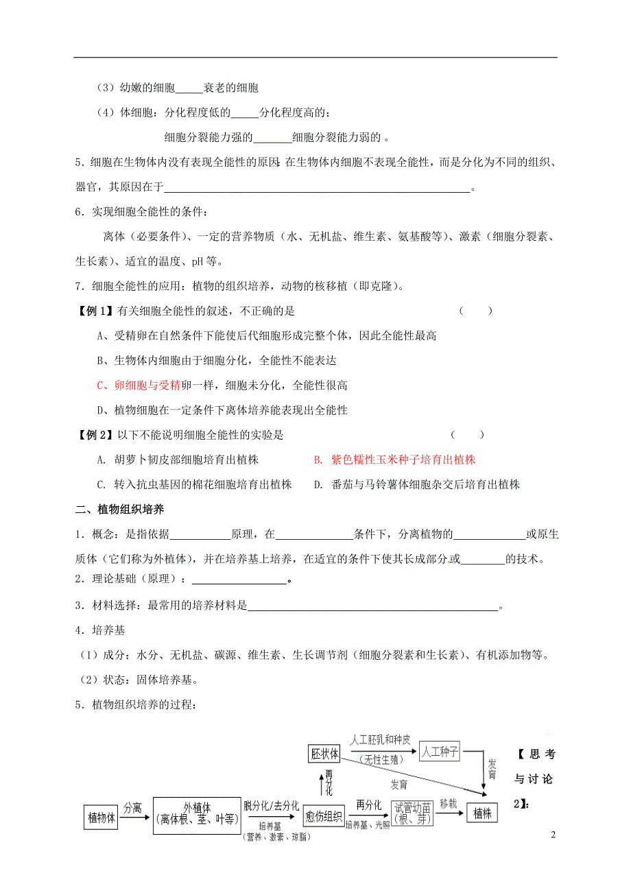 江苏南京高中生物第二章细胞工程2.2植物细胞工程的应用导学案苏教选修3.doc_第2页