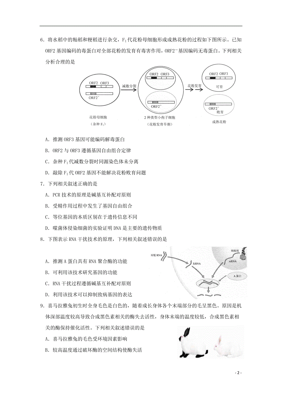 北京昌平区高三生物期末质量检测.doc_第2页