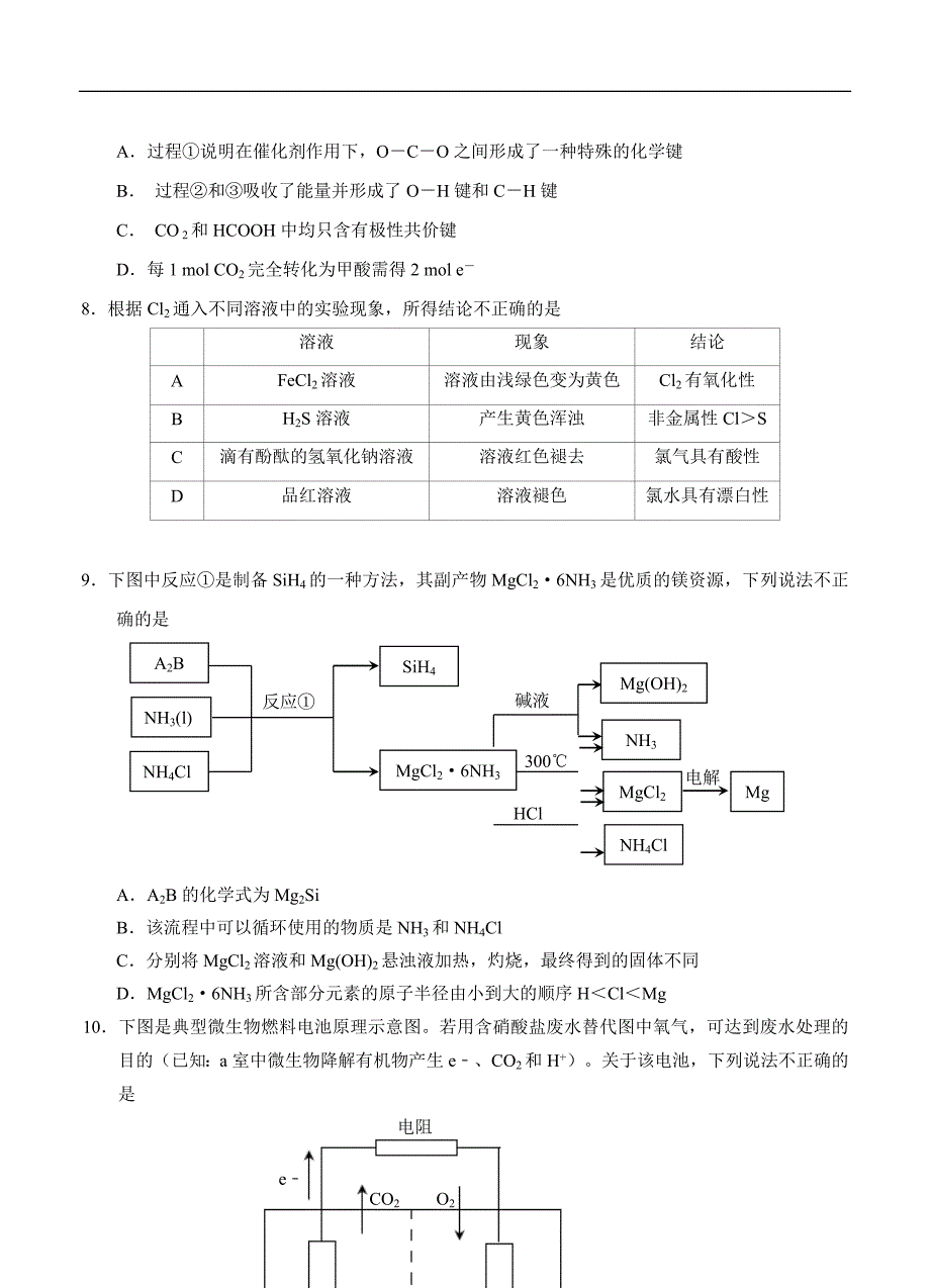 北京市丰台区2020届高三上学期期末练习 化学试题（含答案）_第3页