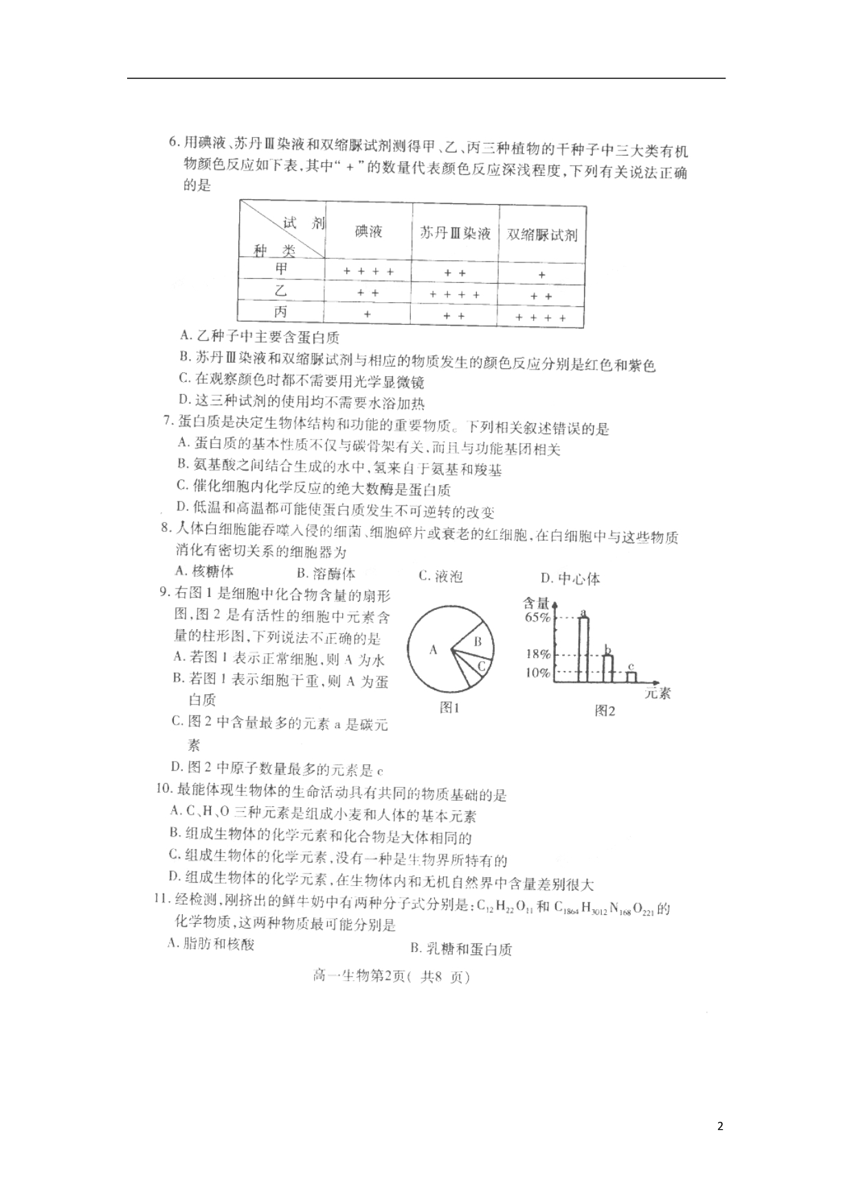 山东栖霞第二中学高一生物期中.doc_第2页