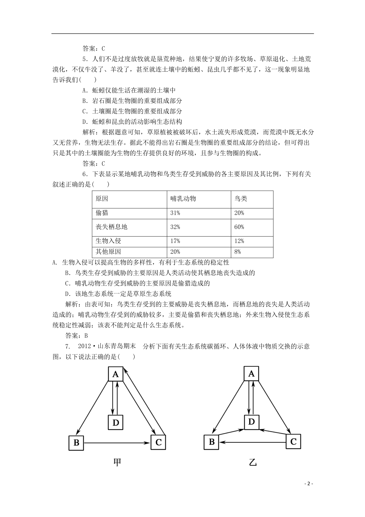 高二生物稳态与环境集62必修3.doc_第2页