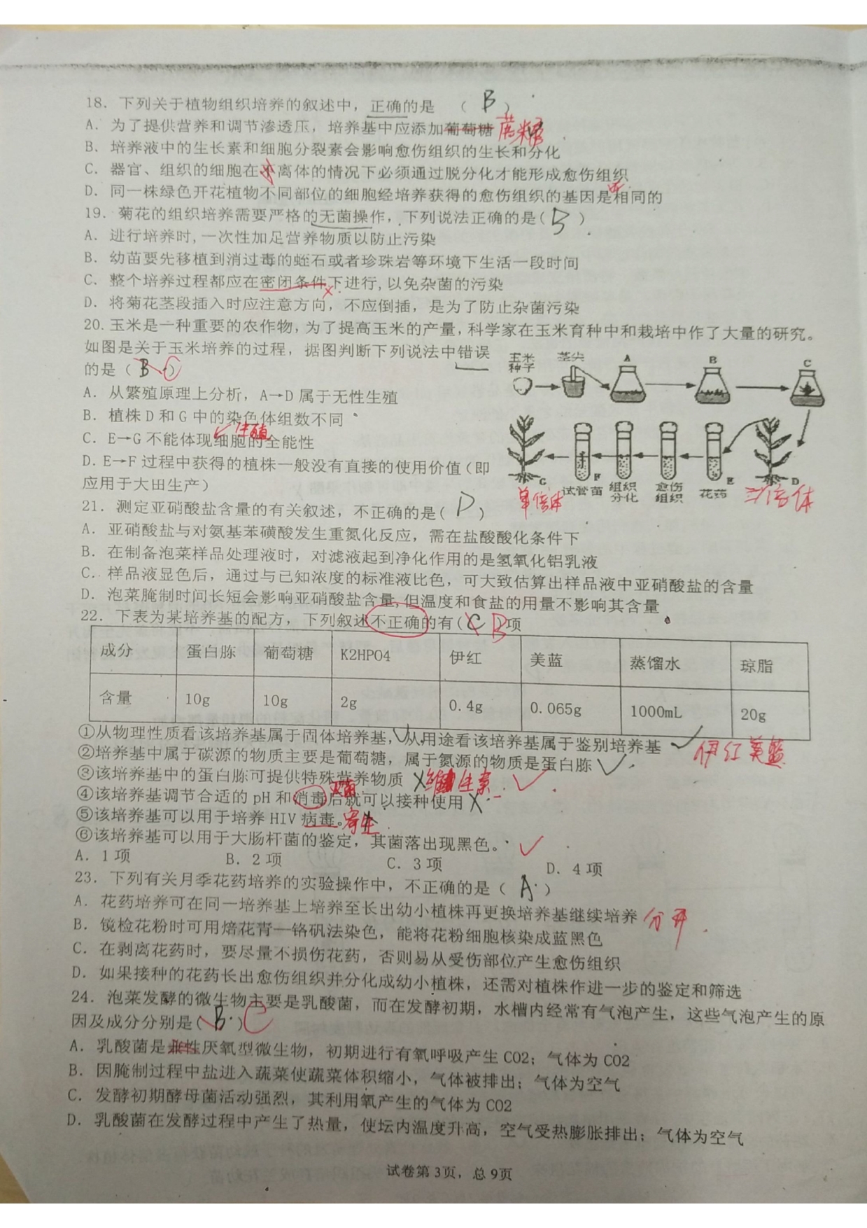 四川广安高二生物第一次月考PDF.pdf_第3页