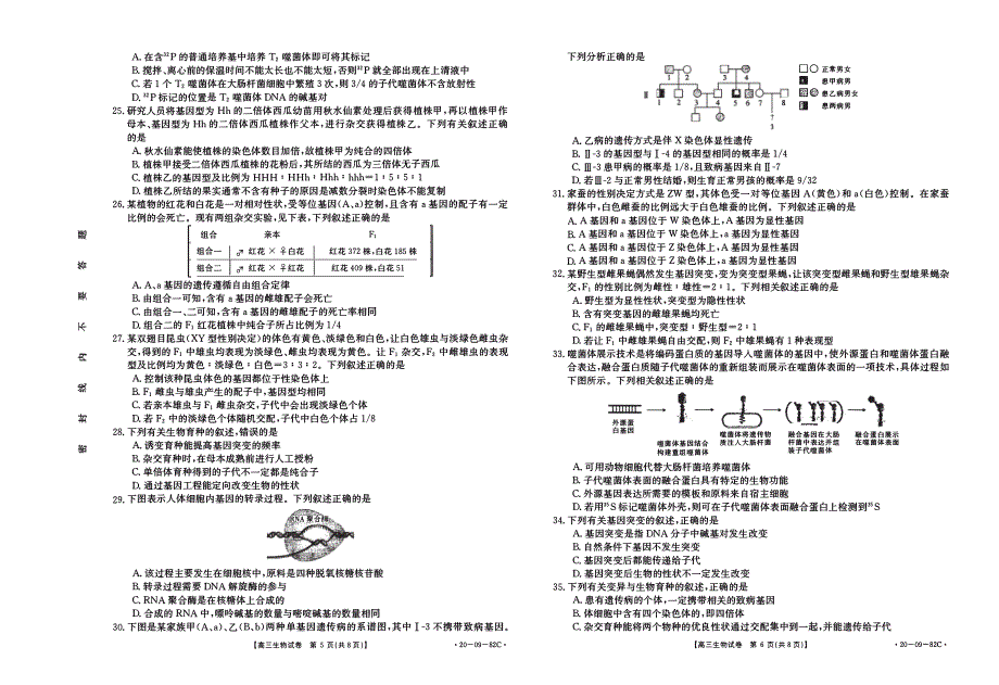 湖南武冈第一中学2020高三生物月考PDF.pdf_第3页