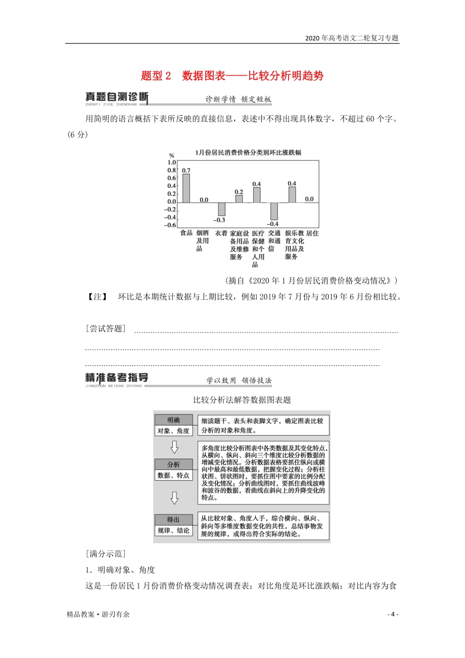 2020年高中语文二轮复习精准提升6题型2数据图表__比较分析明趋势教案[通用版]_第4页