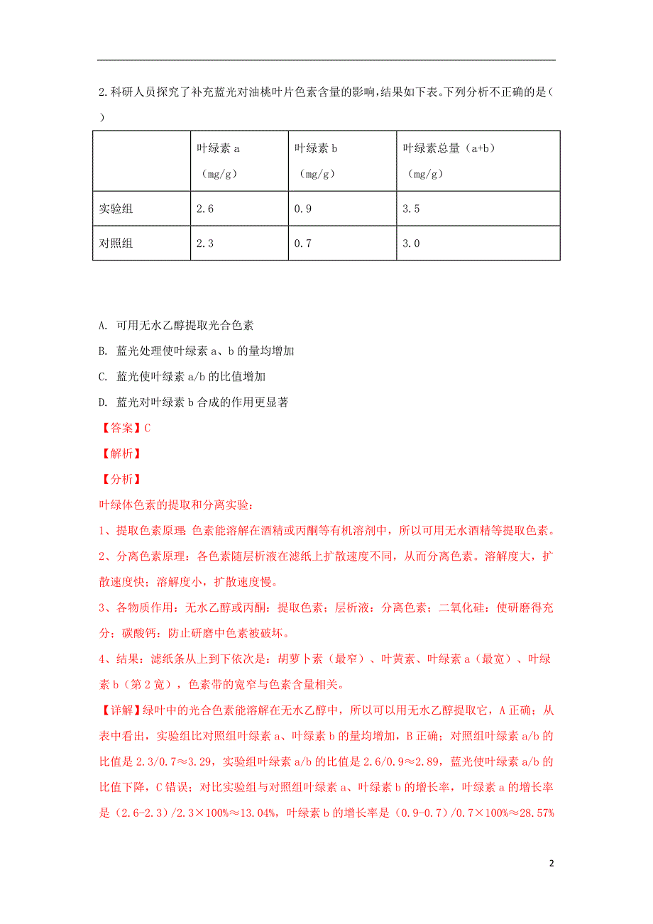 北京市海淀区2019届高三生物3月适应性练习（零模）试题（含解析） (1).doc_第2页