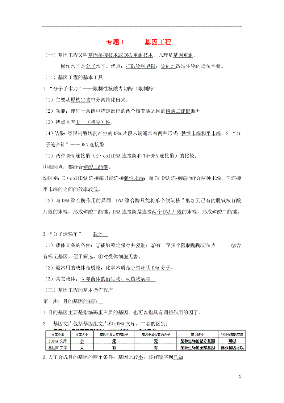 辽宁本溪满族自治高中生物基因工程知识点.doc_第1页