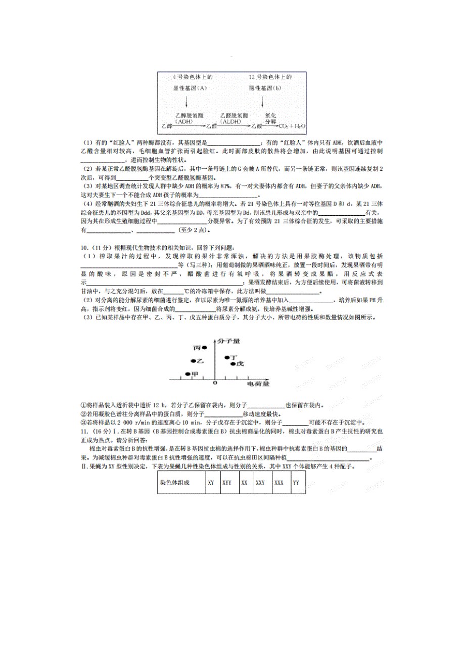 四川成都第七中学高三理综生物部分第一次阶段性考试.doc_第3页