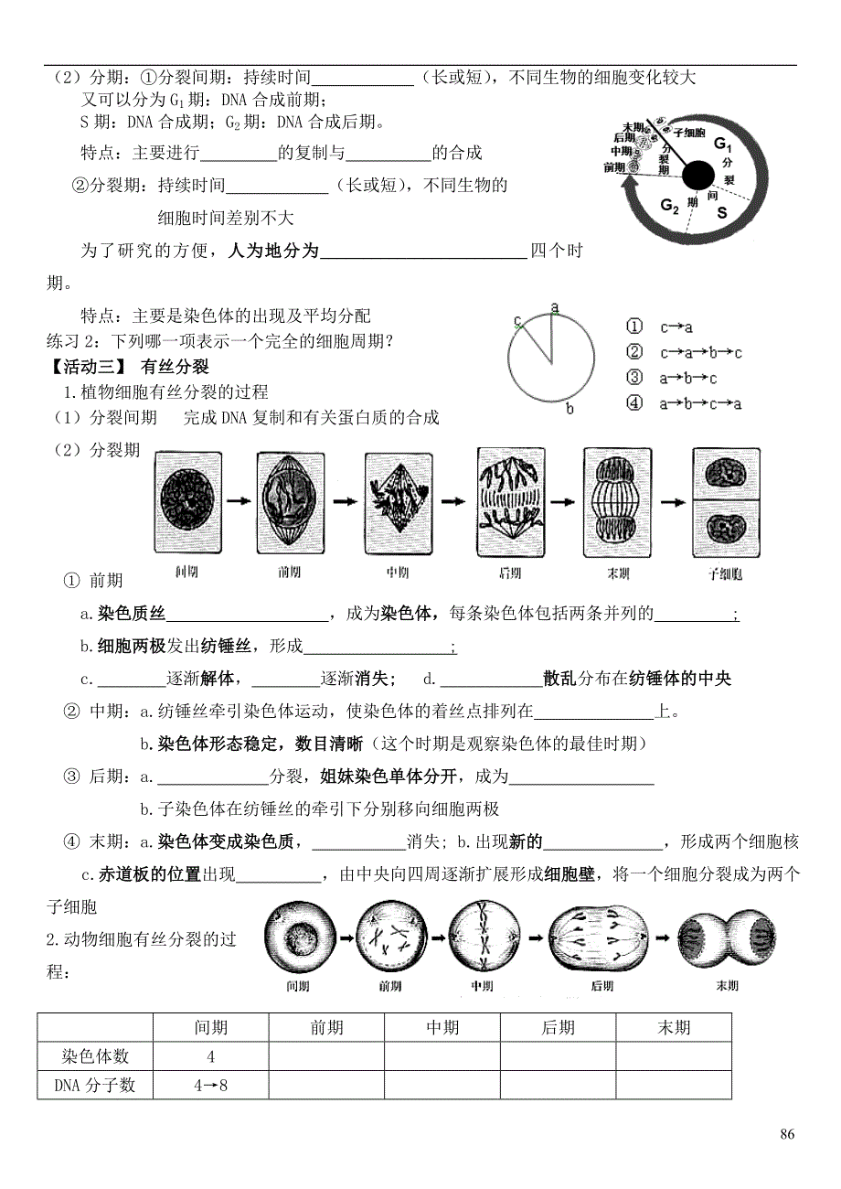 高中生物6.1细胞的增殖导学案必修11.doc_第2页