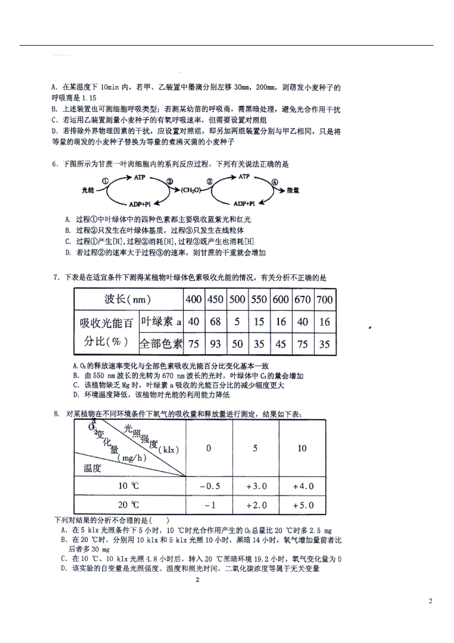 重庆第一中学高三生物第七周周练1.doc_第2页