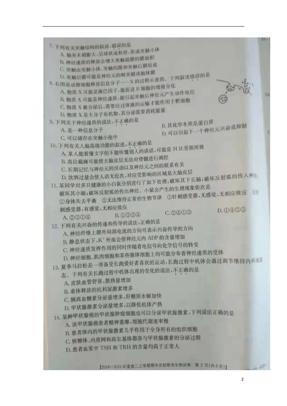 山西名校联考高二生物期中.doc_第2页