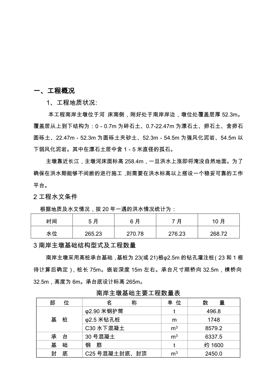 长江大桥菜园沱岸主墩基础工程施工设计方案_第2页