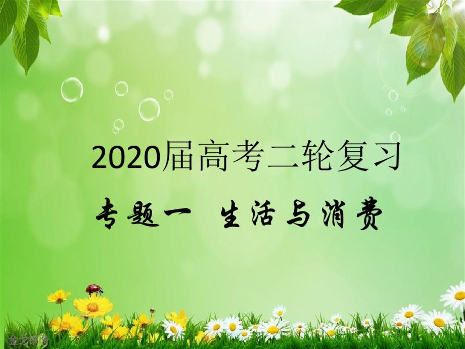 高考政治二轮复习：专题一生活与消费(3)多彩的消费.pdf_第1页