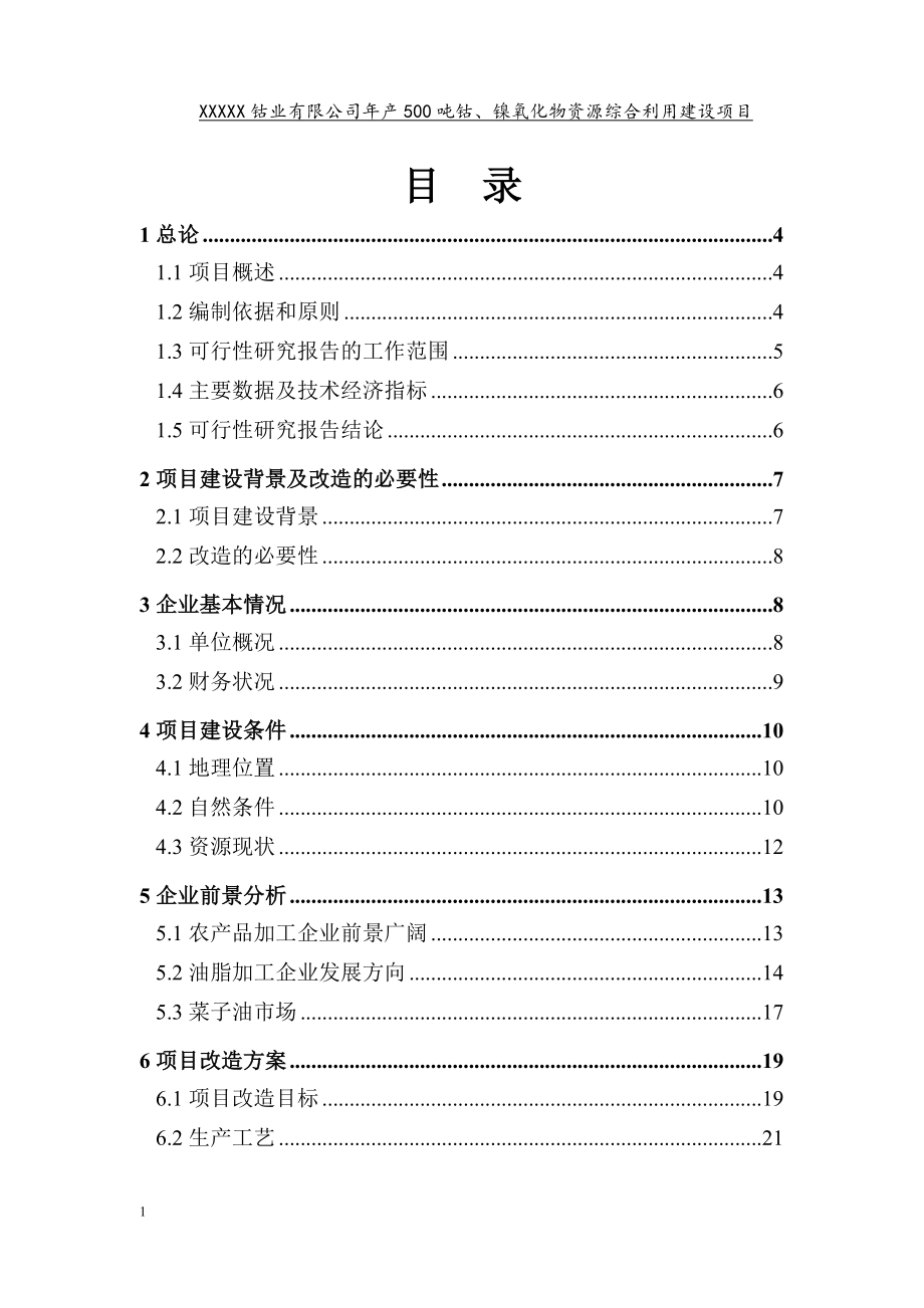 年产500吨钴、镍氧化物资源综合利用建设项目可行性研究报告含详细财务表文章讲义教材_第2页