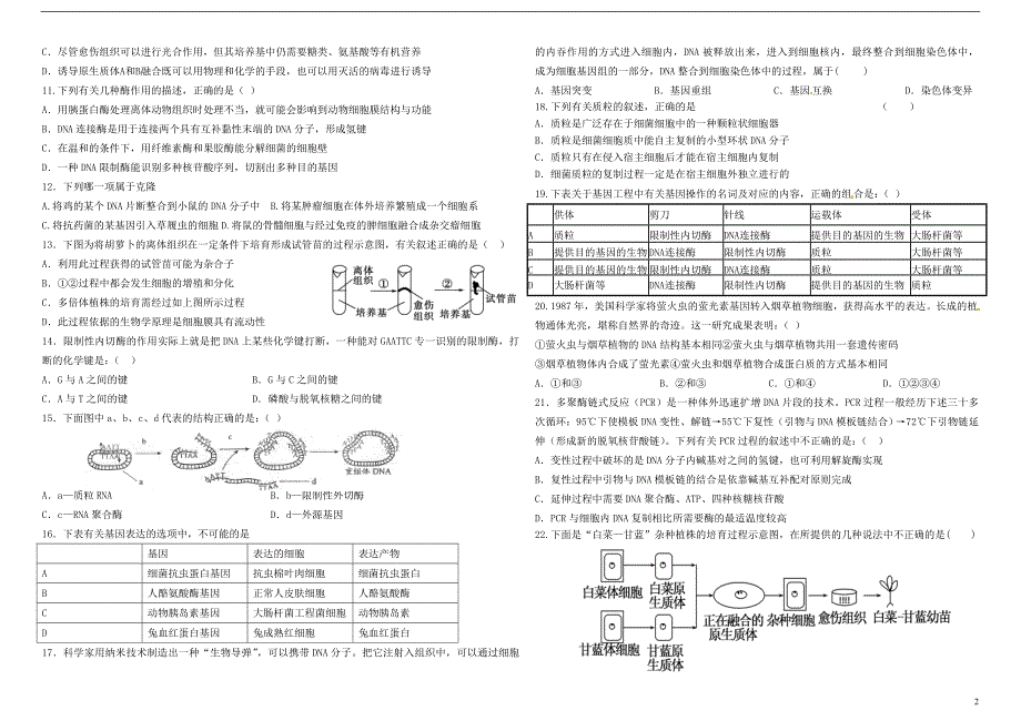 北京临川学校高二生物期末考试1.doc_第2页